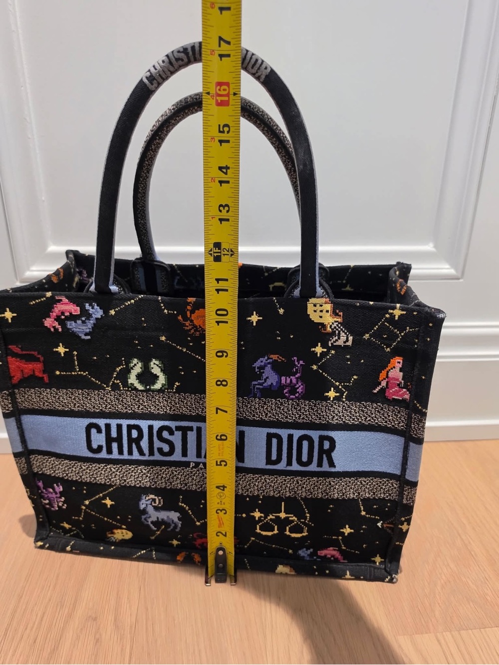 Dior Black Zodiac Embroidered Book Tote - Picture 11 of 12